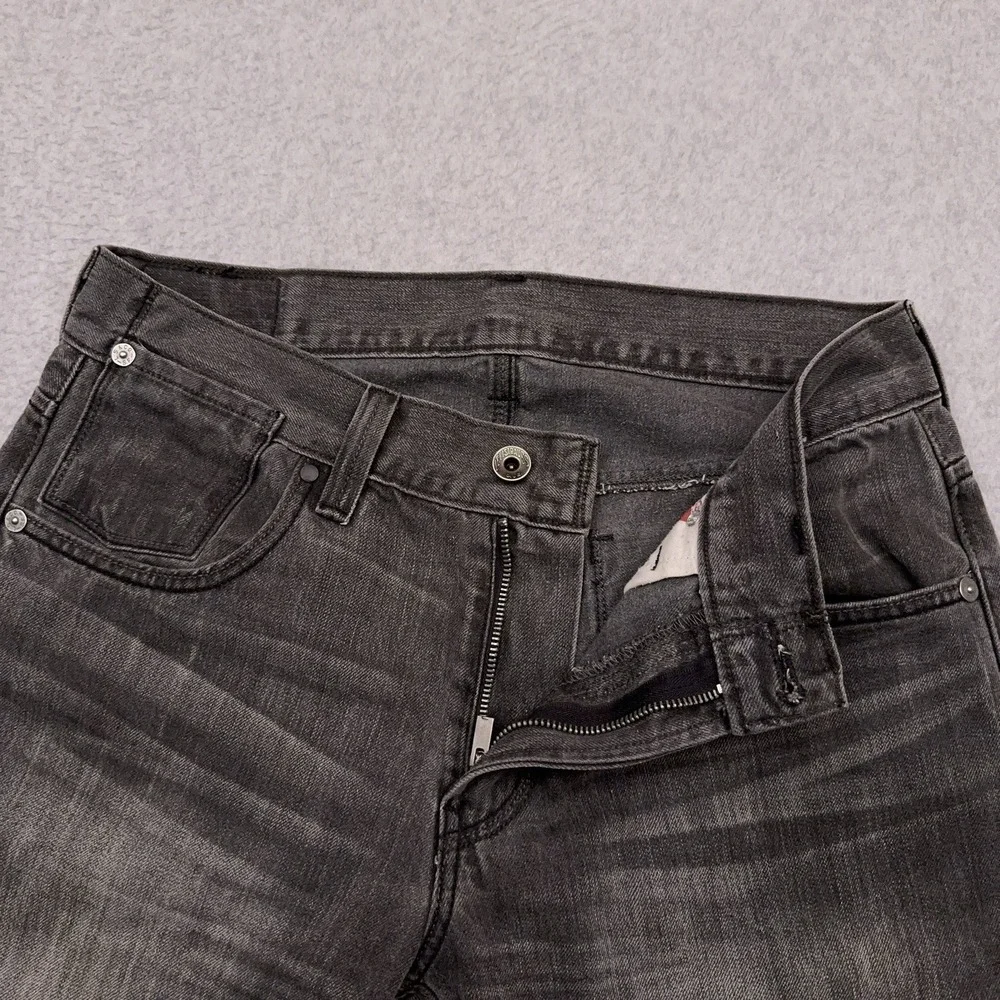 Levi's 514 Jeans Men's 33X33 Gray‎ Denim Slim Straight Faded Faux Flap Pocket